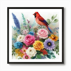 Cardinal Bird Art Print