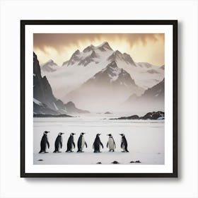 Antarctic Emperor Penguins Art Print