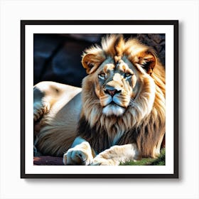 Lion art 40 Art Print