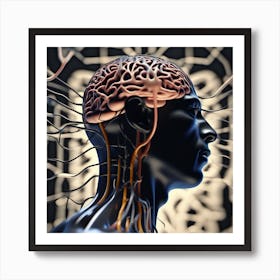 Human Brain And Nervous System Art Print