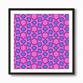 Pattern Pink Stars Texture Seamless Art Print