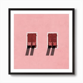 Twins Square Art Print