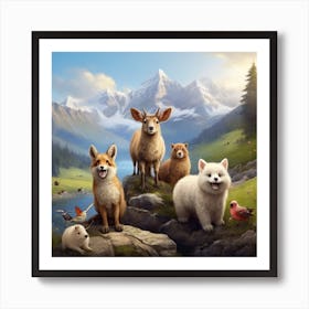 Animals Of The Forest 1 Art Print