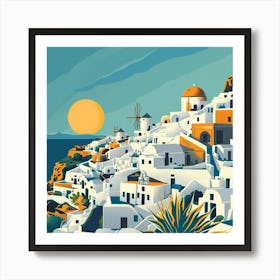 Oia Village Art Print