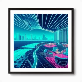 Futuristic Lounge Art Print