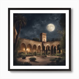 Moonlight In The Courtyard Poster