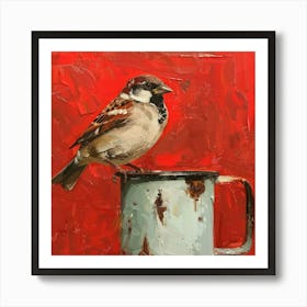 Sparrow In A Mug 5 Poster