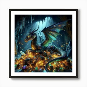 Dragon In The Cave paintings art print 3 Art Print