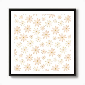 Soft flowers nursery room decoration Art Print