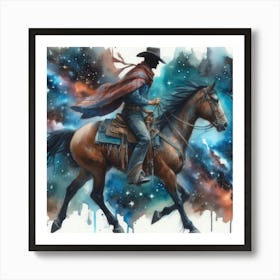 Cowboy In Space 4 Art Print