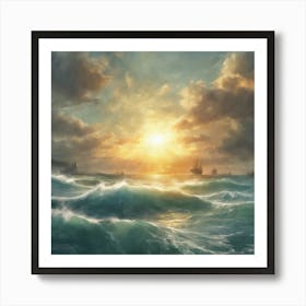 Sea Sun Art Print Art Print