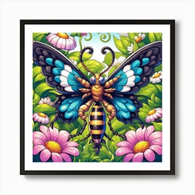 Butterfly wasp Art Print