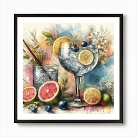 Gin And Tonic 1 Art Print