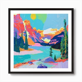 Colourful Abstract Banff National Park Canada 3 Art Print