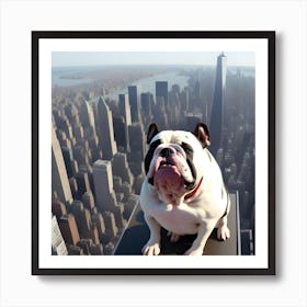 Bulldog On A Ledge 1 Poster