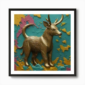 Deer Abstract  Art Print