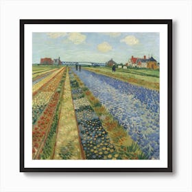 Flower Beds In Holland, Vincent Van Gogh 1 Art Print