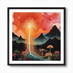 Volcano in the Paradise 2 Art Print