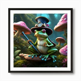 Frog In Top Hat Art Print