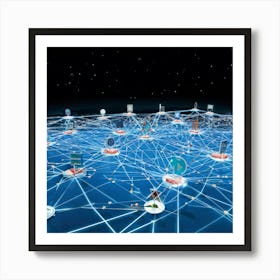 A Digital Render Of An Intricate Network Of Vectors Representing The Thoroughfare Of Transportation (1) 2 Art Print