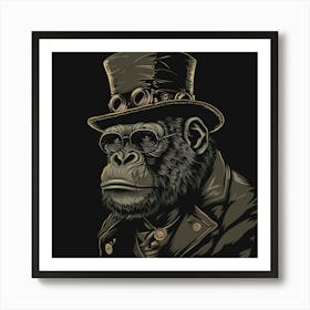 Steampunk Ape 1 Art Print