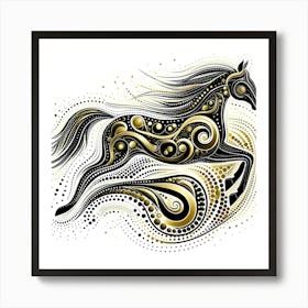 Horse With Swirls Art Print