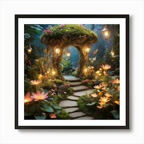 Fairy Garden paintings art print 2 Art Print