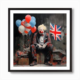 Clown With Balloons Art Print