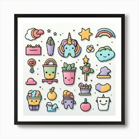 Cute Doodles Art Print