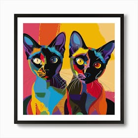 Kisha2849 Burmese Cats Colorful Picasso Style No Negative Space E5ecca81 1b66 4715 8291 605af49d9376 Art Print
