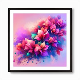 Abstract Flower Painting Art Print