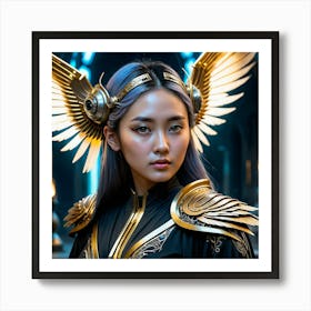 Korean Girl With Wings Art Print