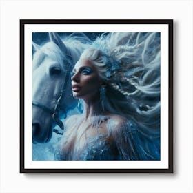 Lady Gaga as the Ice Queen Art Print