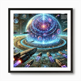 Cosmic Resonance Array Bio Ships Art Print