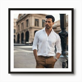 Man In A White Shirt 1 Art Print