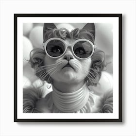 Cat in Style Photosession Art Print