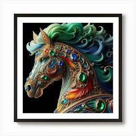 Horse With Jewels Art Print