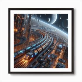 Futuristic City 354 Art Print