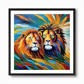 Lions 1 Art Print