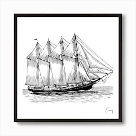 Sail Ship 1 Art Print