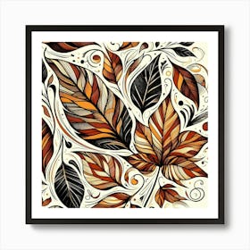 Autumn leaves swirling 2 Art Print