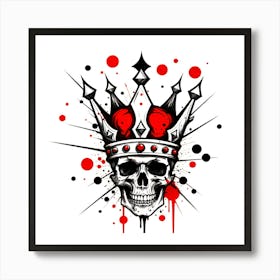 Skull With Crown Art Print