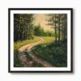 Dirt Road In The Woods Art Print