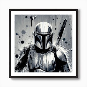 Mando Paint Splatter Art Print