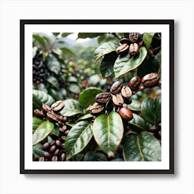Coffee Beans On A Tree 6 Art Print