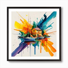 Stunning watercolor landscapes 15 Art Print