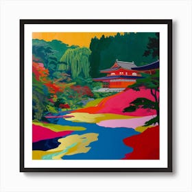 Colourful Gardens Ginkaku Ji  Temple Japan 7 Art Print