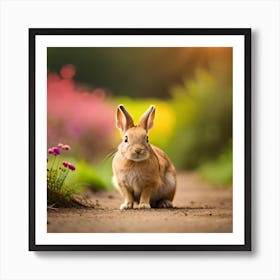 Rabbit In The Garden Art Print