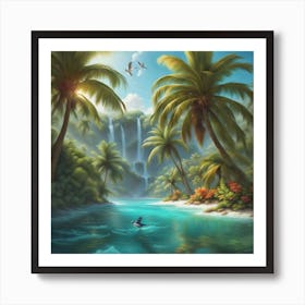 Paradise In The Jungle Art Print