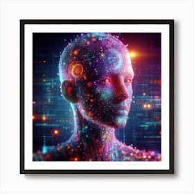 Mankind, Generated By AI Art Print